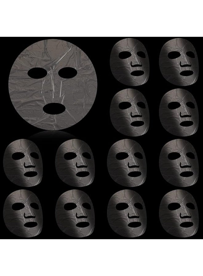 salbsever 200 Sheets Disposable Facial Sheet Mask Face Mask Facial Plastic Mask Set Transparent Moisturizing Face Disposable Face Thin Facial Plastic Wrap Retention for Skin Care DIY Spa Mask - Image 1